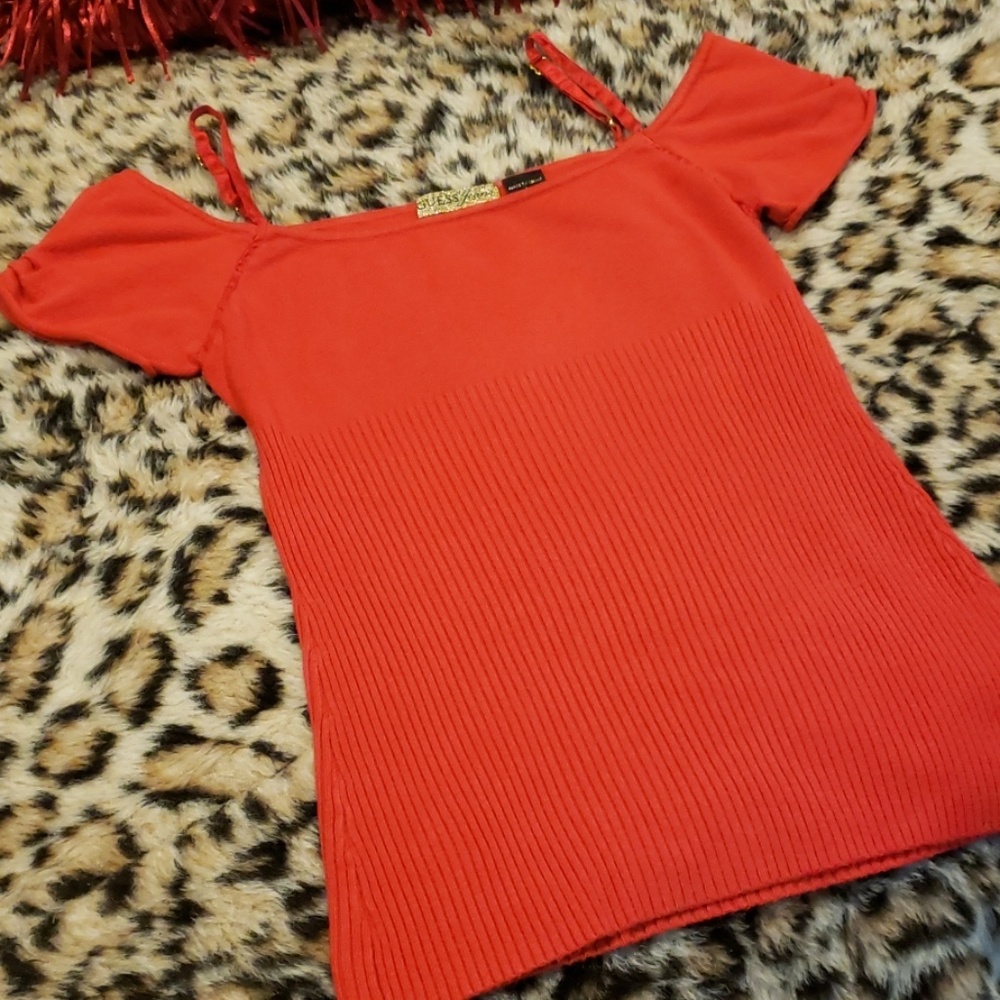 Off shoulder knit top